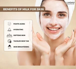 चेहरे को निखारें और त्वचा को पोषित करें: कच्चे दूध के चमत्कारी फायदे (Skin benefits of milk in hindi)
